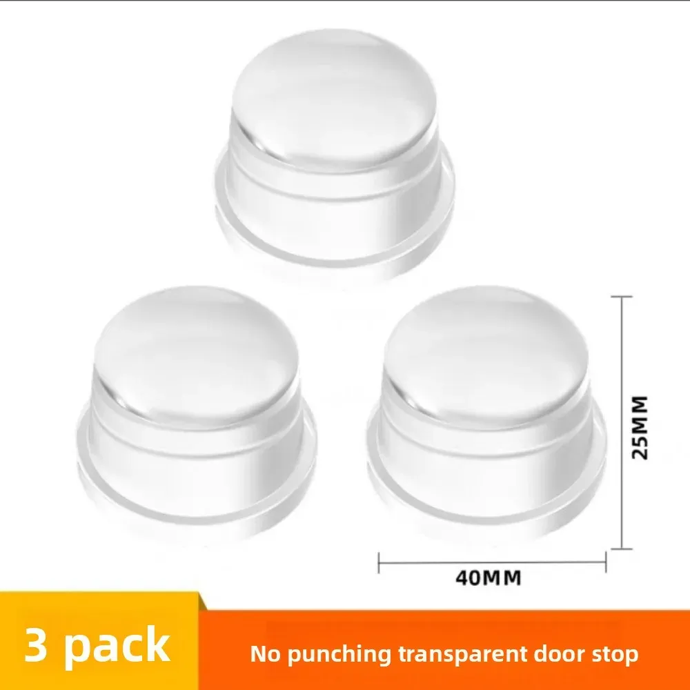 Butoir de porte en silicone transparent, sans perçage, tampon anti-chocs pour bureau et maison, protection murale, arrête-porte, amélioration de l'habitat 9