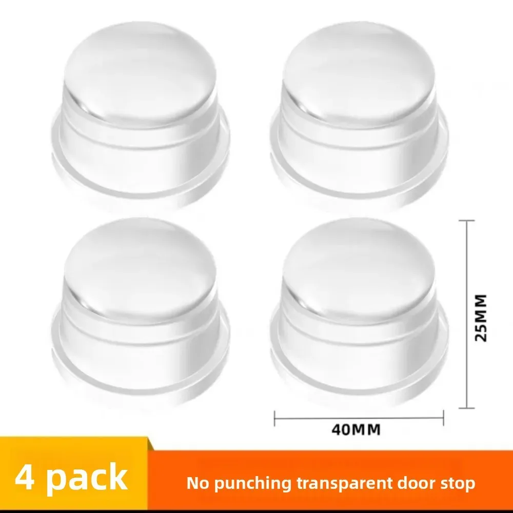 Butoir de porte en silicone transparent, sans perçage, tampon anti-chocs pour bureau et maison, protection murale, arrête-porte, amélioration de l'habitat 10