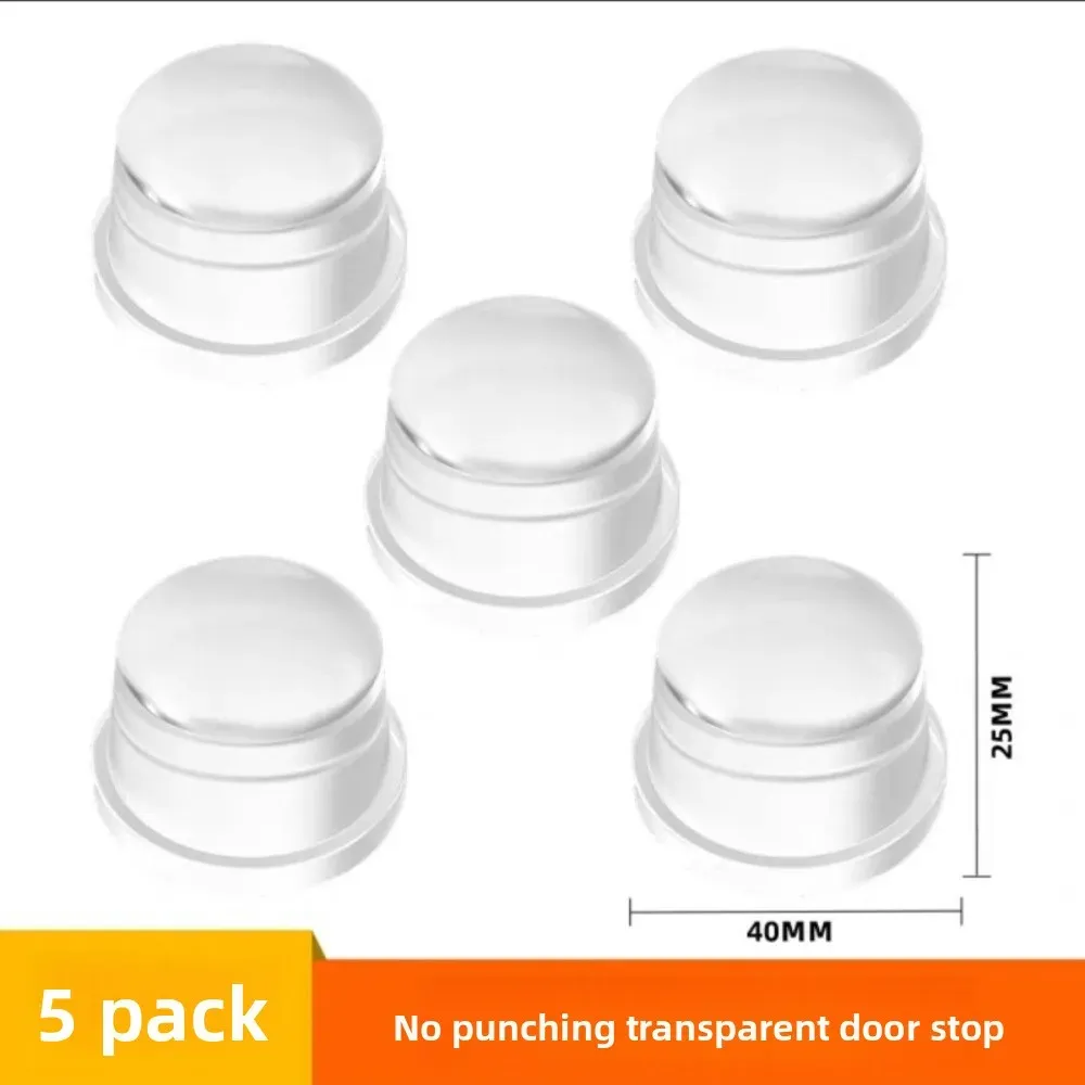 Butoir de porte en silicone transparent, sans perçage, tampon anti-chocs pour bureau et maison, protection murale, arrête-porte, amélioration de l'habitat 11