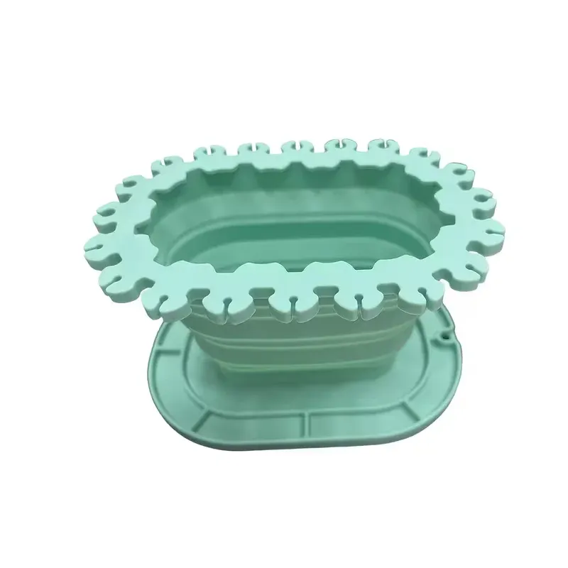 Seau de lavage pliable en silicone pour le nettoyage et le rinçage des pinceaux, avec support de rangement pratique 7