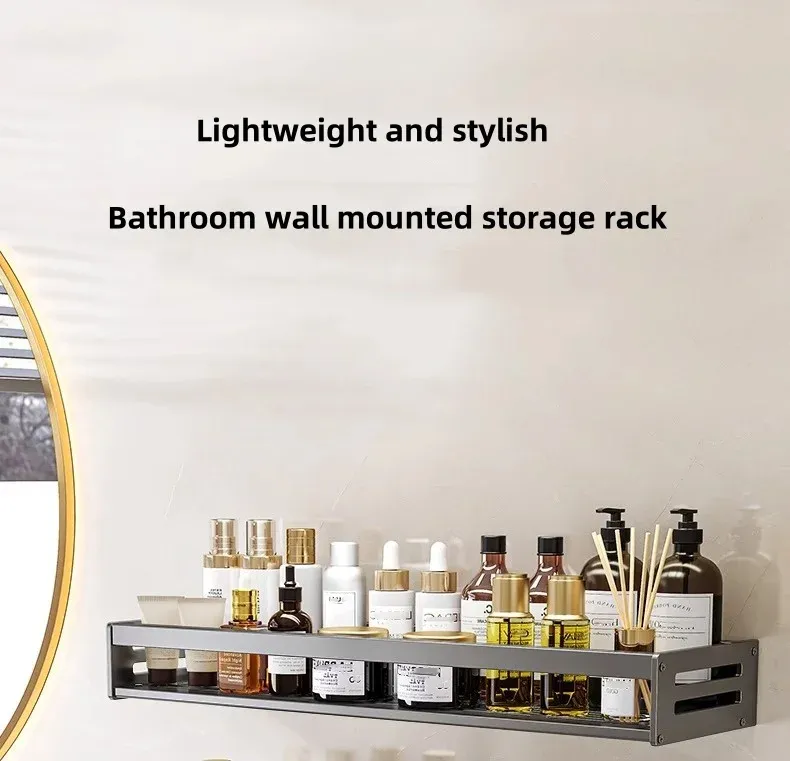 Étagère d'angle de douche sans perçage en aluminium