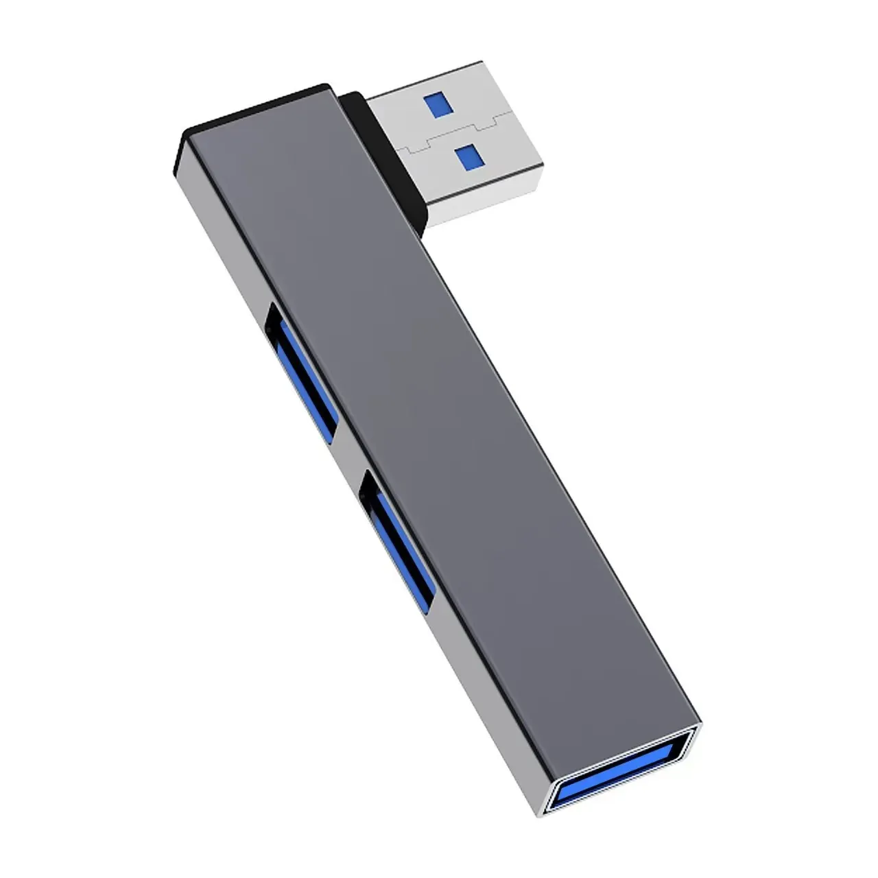Station d'accueil USB-C coudée à 90°, hub 4 ports USB 3.0 haute vitesse pour ordinateur portable, réf. C1FD 7