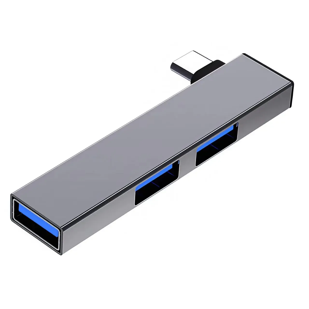 Station d'accueil USB-C coudée à 90°, hub 4 ports USB 3.0 haute vitesse pour ordinateur portable, réf. C1FD 9