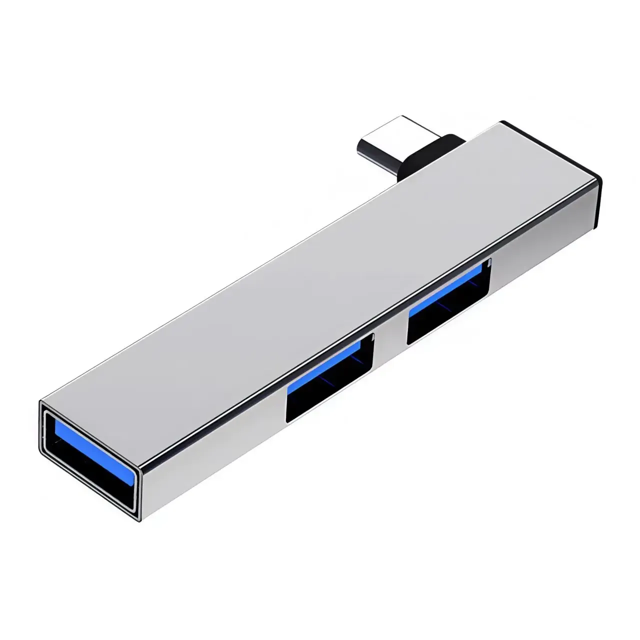 Station d'accueil USB-C coudée à 90°, hub 4 ports USB 3.0 haute vitesse pour ordinateur portable, réf. C1FD 10