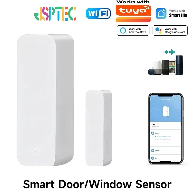 Tuya – Capteur de porte intelligent Wi-Fi, détecteur d'ouverture et de fermeture, système d'alarme de sécurité pour maison intelligente, contrôle via application Smart Life 1