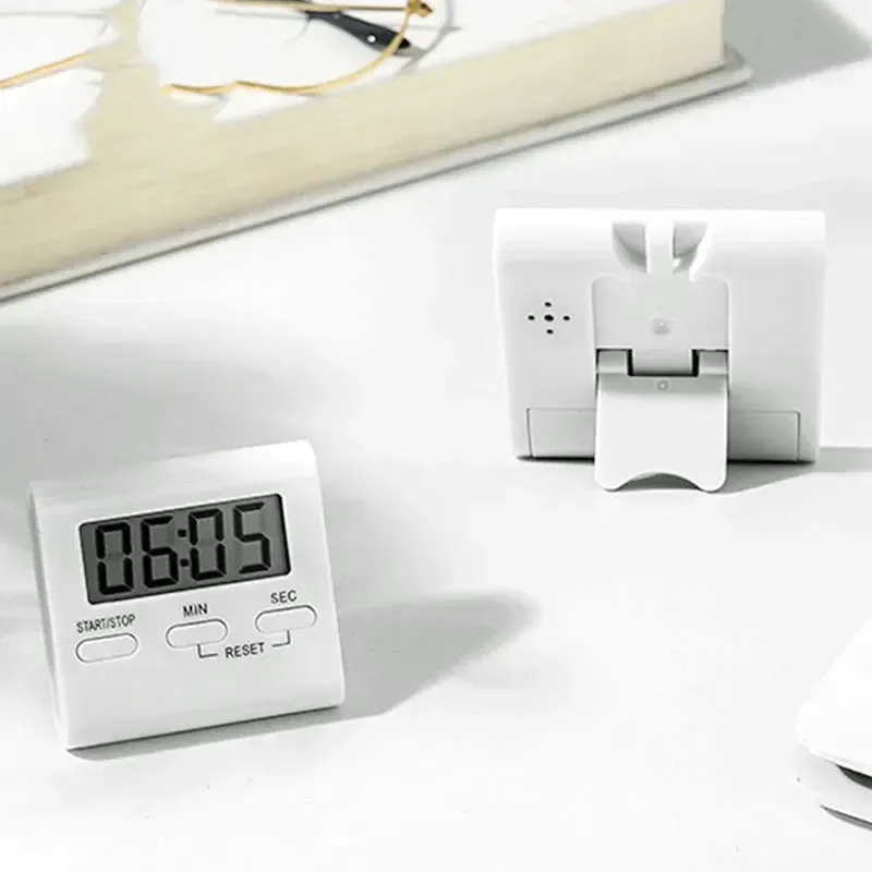 Minuterie de cuisine numérique à écran LCD, compte à rebours manuel, magnétique 6