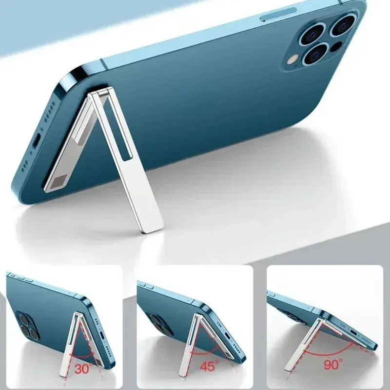 Support de téléphone de bureau pliable, ultra-fin et magnétique, en alliage métallique