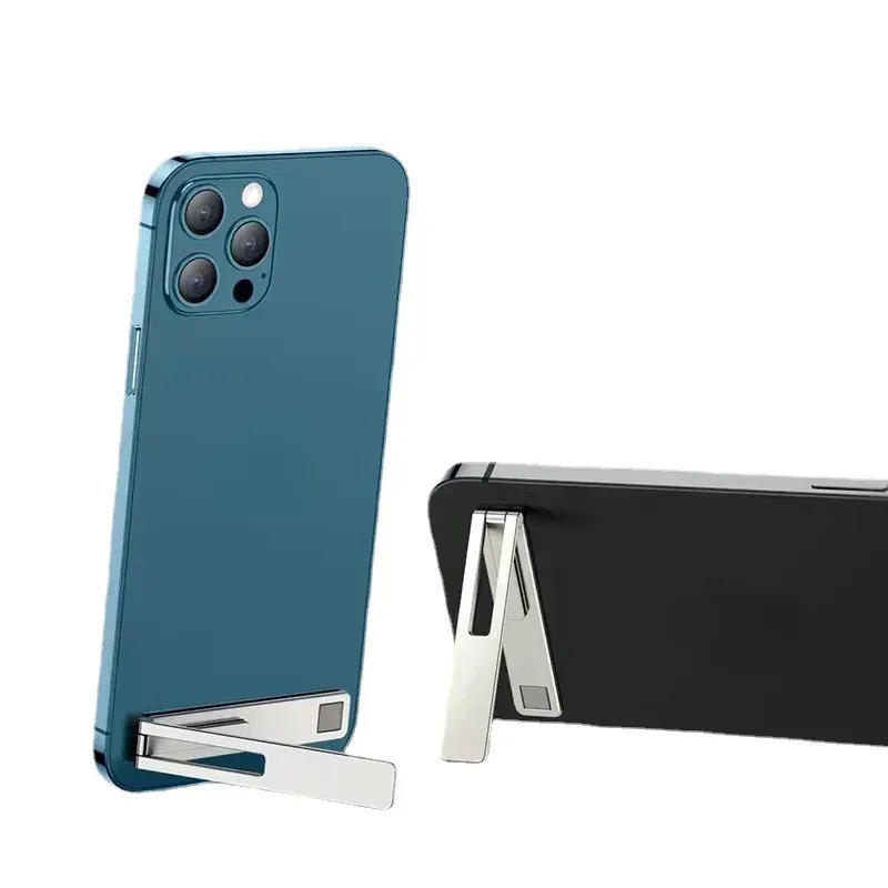 Support de téléphone de bureau pliable, ultra-fin et magnétique, en alliage métallique 2