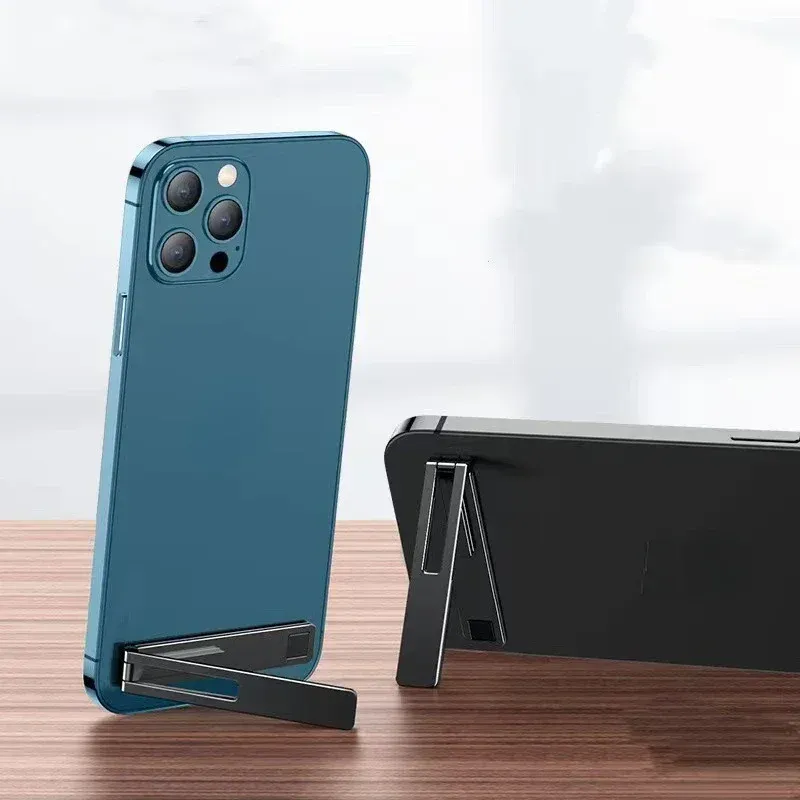 Support de téléphone de bureau pliable, ultra-fin et magnétique, en alliage métallique 7