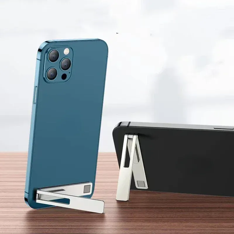 Support de téléphone de bureau pliable, ultra-fin et magnétique, en alliage métallique 8