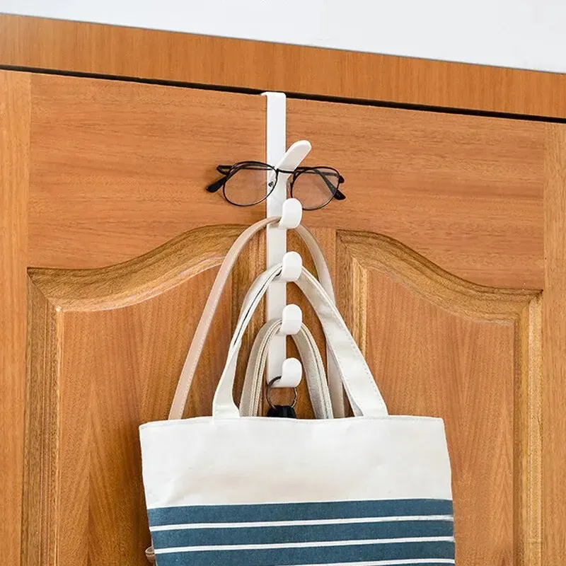Support de porte en plastique pour cintres, vêtements et sacs, crochet de rangement pour la maison 4