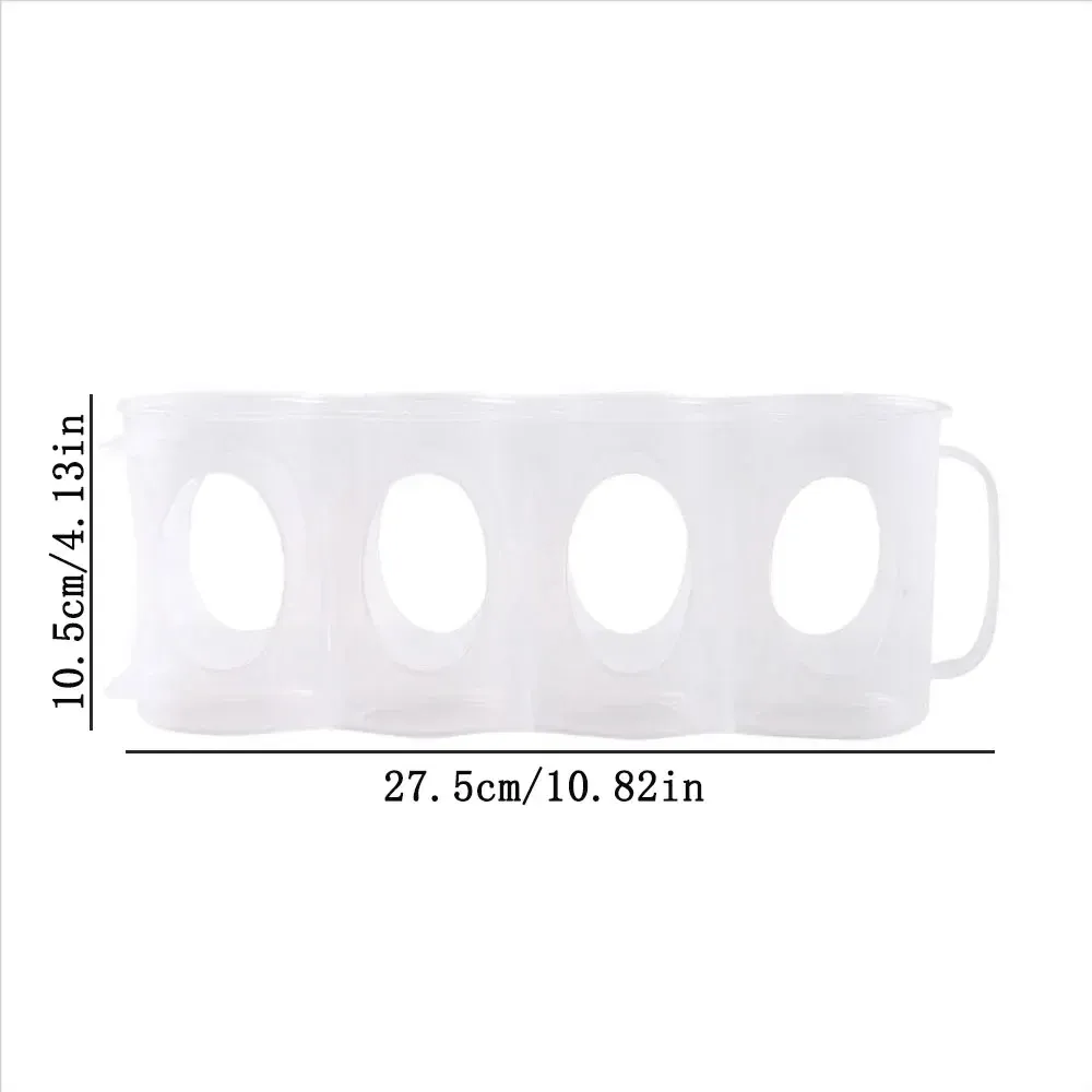 Boîte de rangement portable pour canettes de soda, adaptée aux étagères de réfrigérateur, support pour canettes de bière, étagère coulissante de rangement pour réfrigérateur, plastique transparent 6