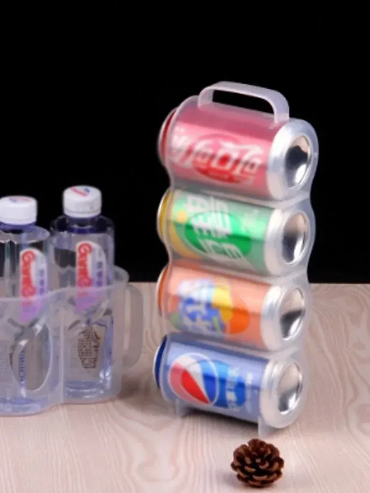 Boîte de rangement transparente pour canettes dans un réfrigérateur