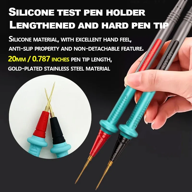 Sonde de test universelle numérique 1000 V 10 A à pointe aiguille, paire de cordons souples pour multimètre 2