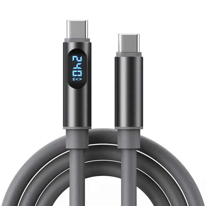 Câble de charge USB-C vers USB-C 240 W avec écran LCD, compatible iPhone, Redmi, POCO et Samsung 7