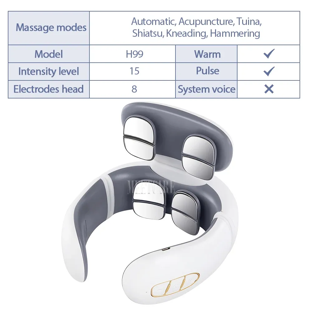Masseur intelligent pour le dos et la nuque à électrostimulation TENS sans fil 10