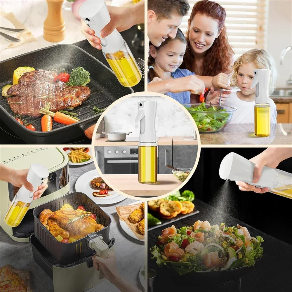 Pulvérisateur d'huile pour la cuisine - Distributeur d'huile d'olive avec vaporisateur, réutilisable, qualité alimentaire 6