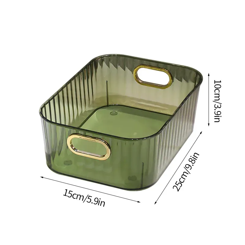 Boîte de rangement transparente en vue d'ensemble