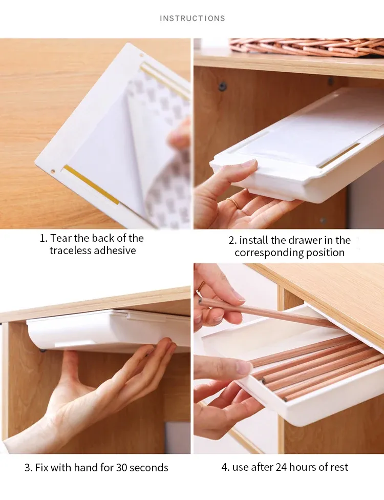 Espace de rangement discret au bureau