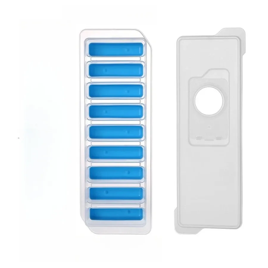 Moule à glaçons allongés en silicone avec orifice de remplissage et couvercle 12