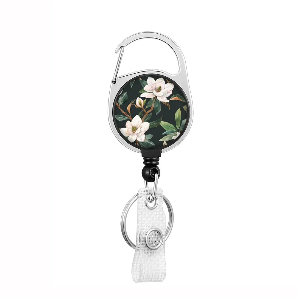 Porte-badge rétractable avec cordon et clip 56