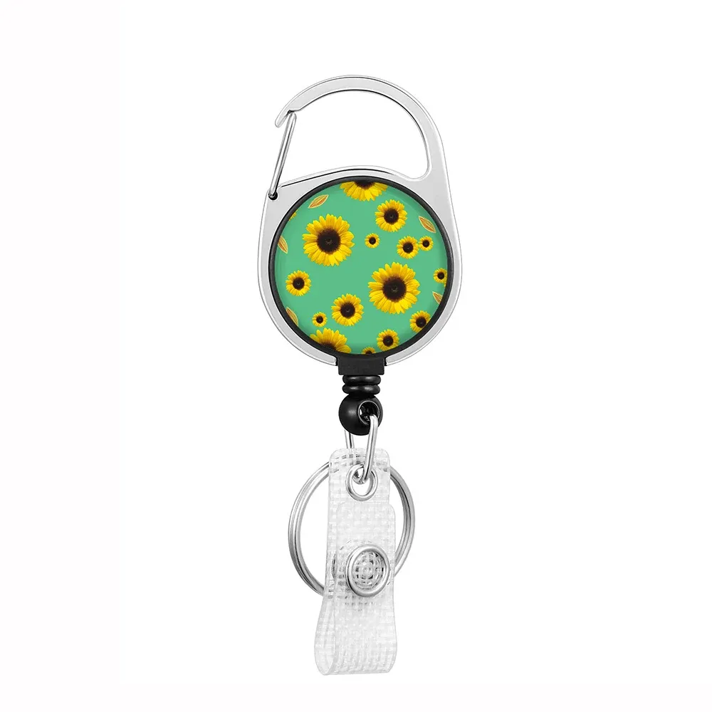 Porte-badge rétractable avec cordon et clip 66