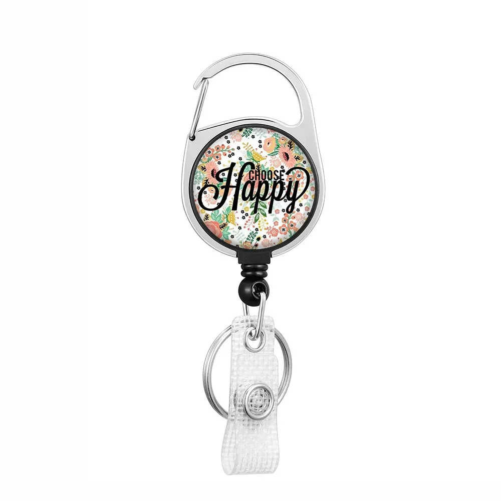 Porte-badge rétractable avec cordon et clip 61