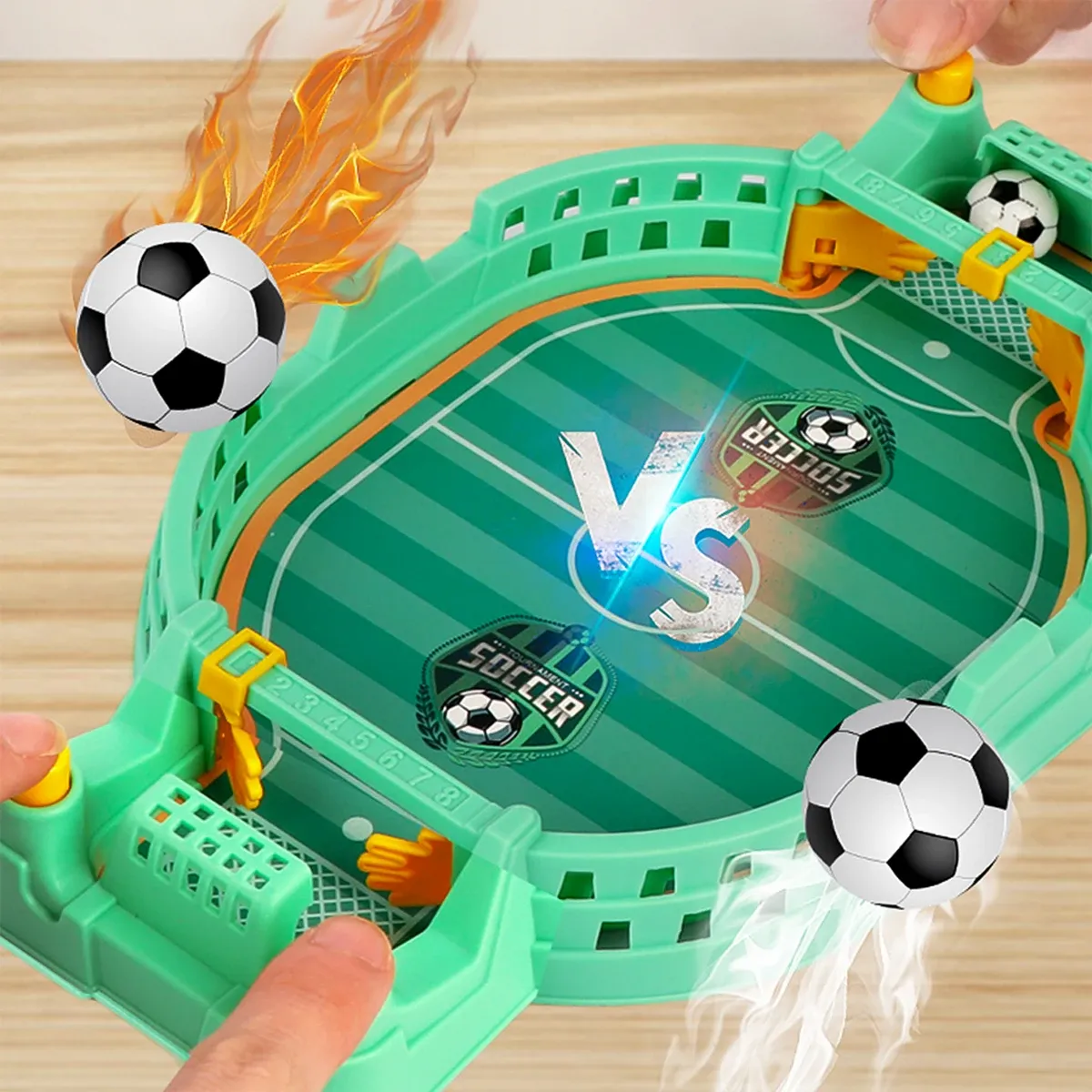 Mini jeu de table de football britannique à catapulte, avec ballons de football, jeu de sport de compétition pour le bureau, jouet pour jeu en famille 2