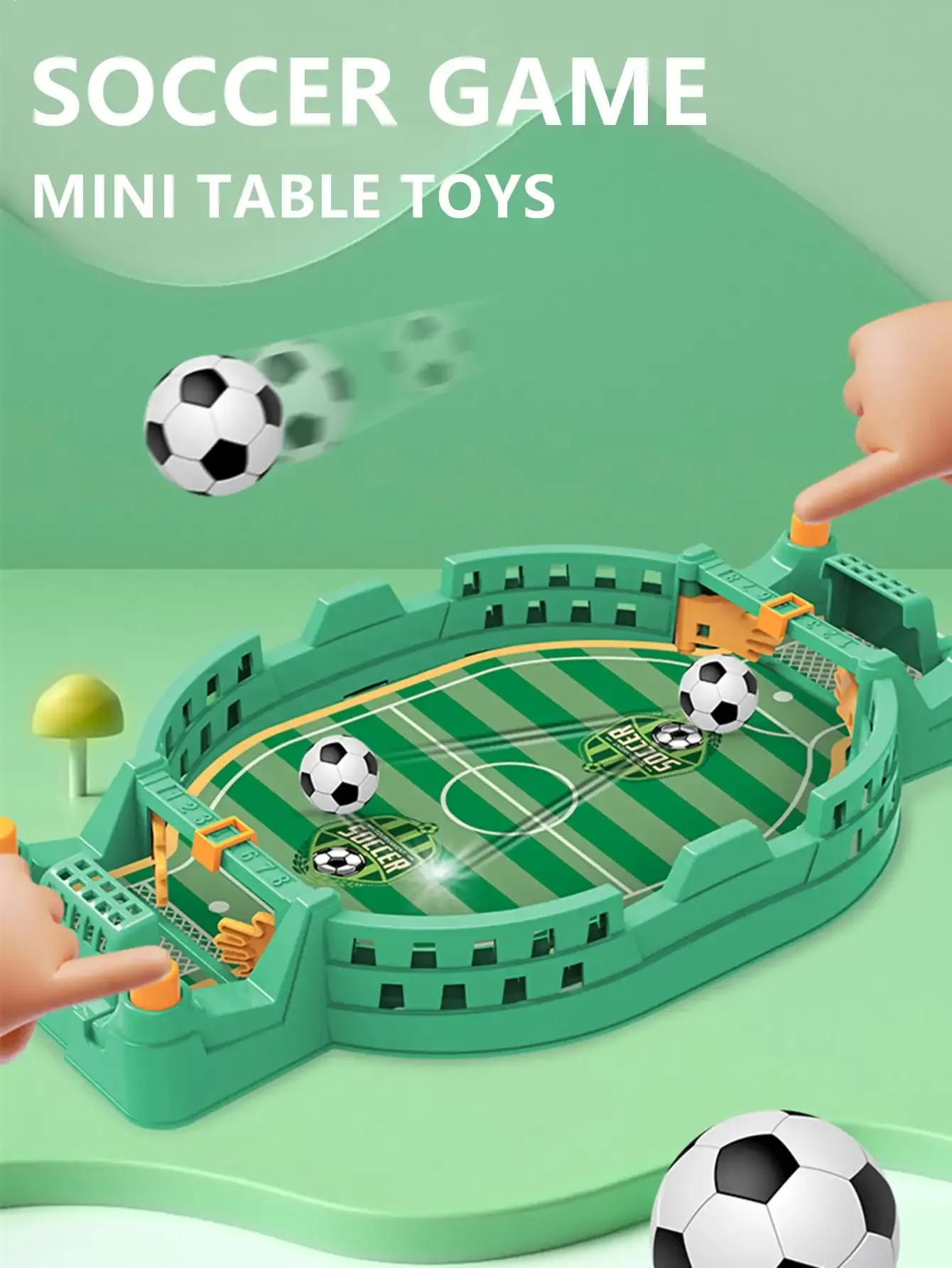 Mini baby-foot britannique de table, vue d'ensemble