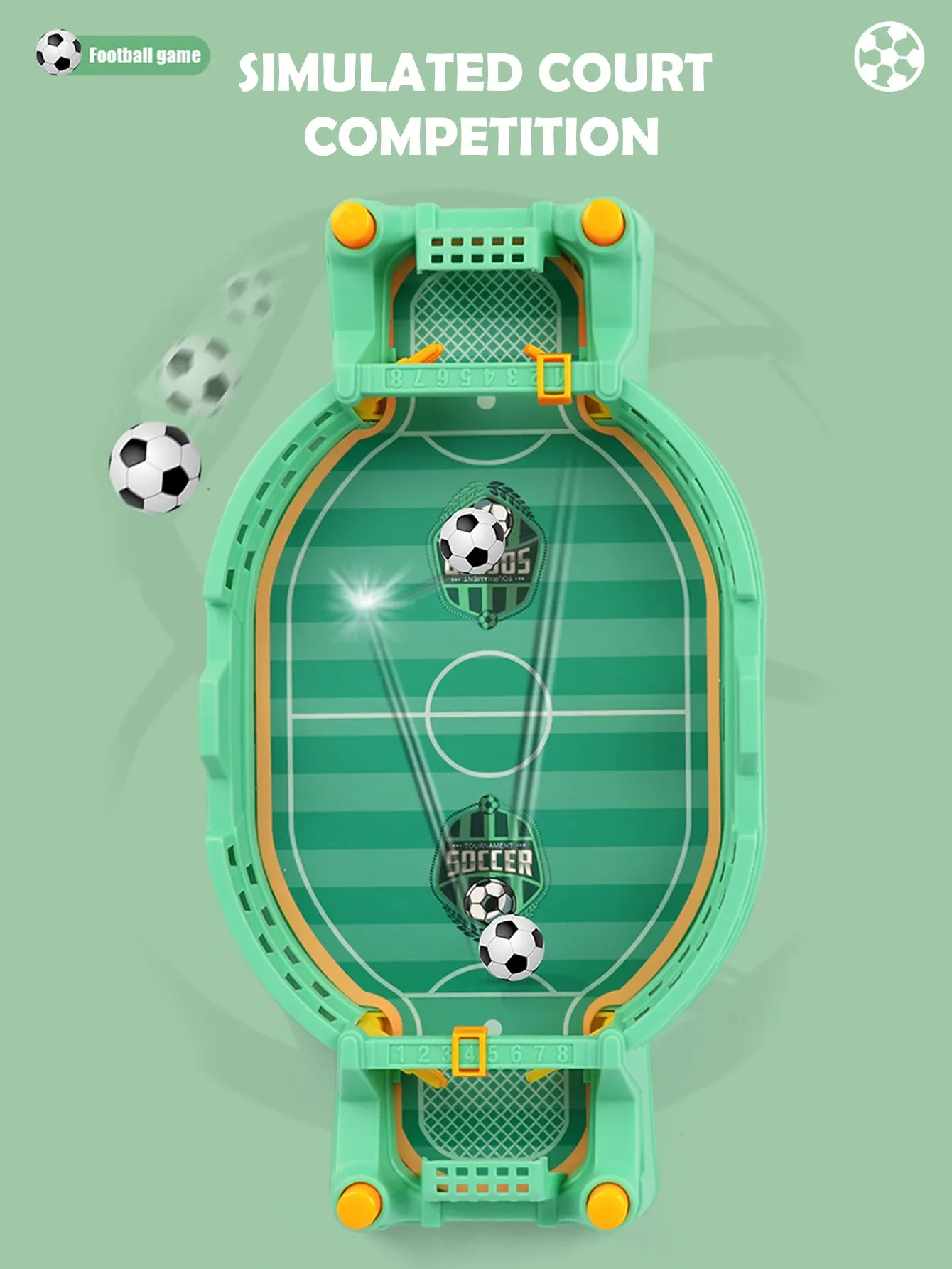 Mini baby-foot britannique, moments de jeu