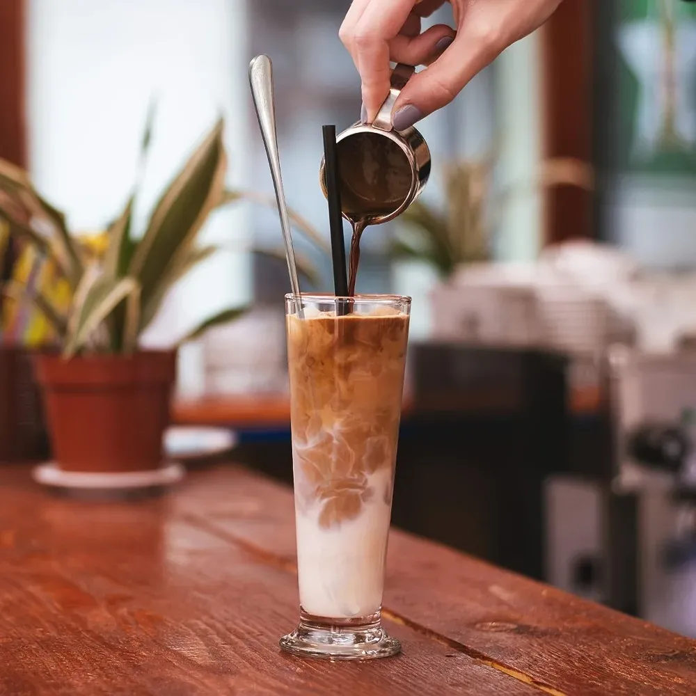 Lot de 2 cuillères à long manche en acier inoxydable pour thé glacé et cocktails 3