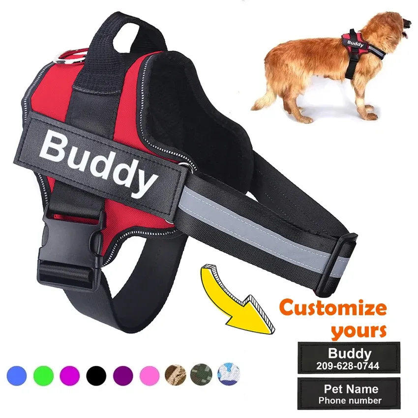 Harnais pour chien sans traction, réfléchissant et respirant, adapté aux petits et grands chiens - Image 1