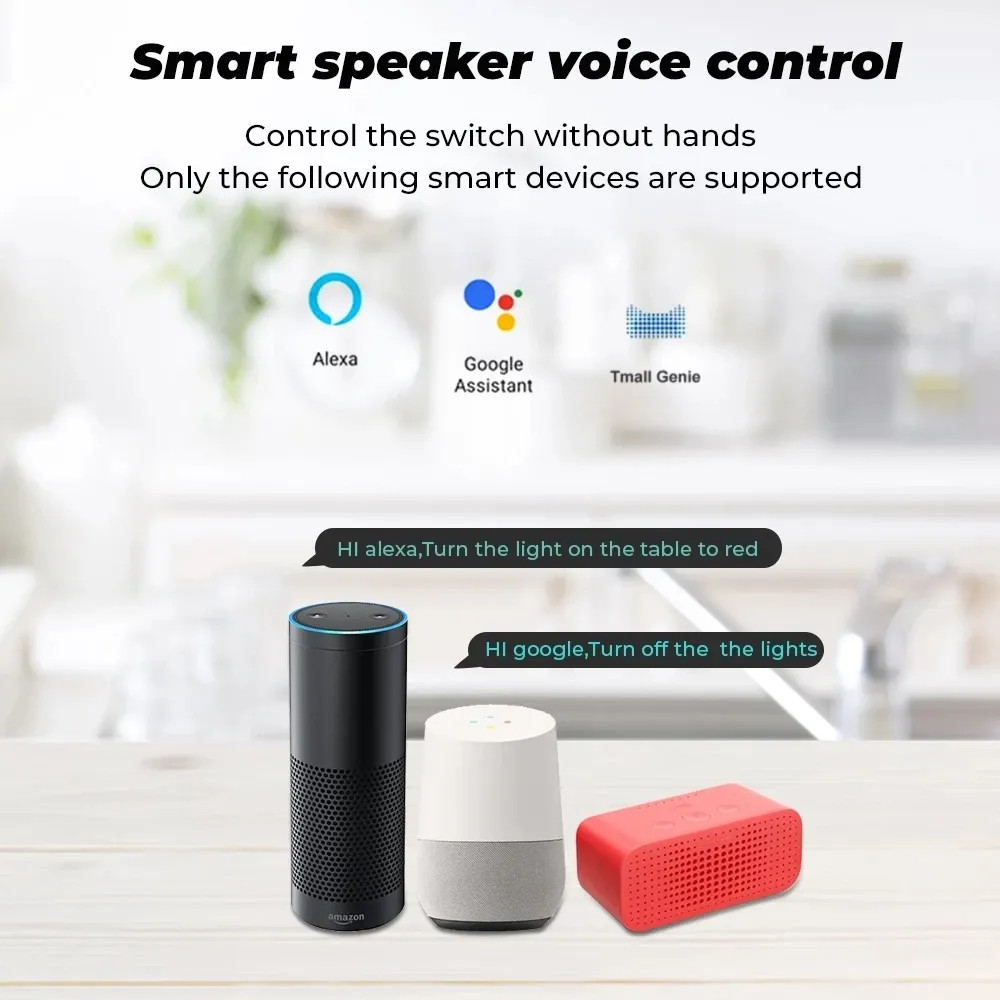 Prise connectée EU 16A/20A, AC 100-240V, compatible Wi-Fi, commande vocale Alexa et Google Home, fonctionne avec l'application Tuya Smart Life 3