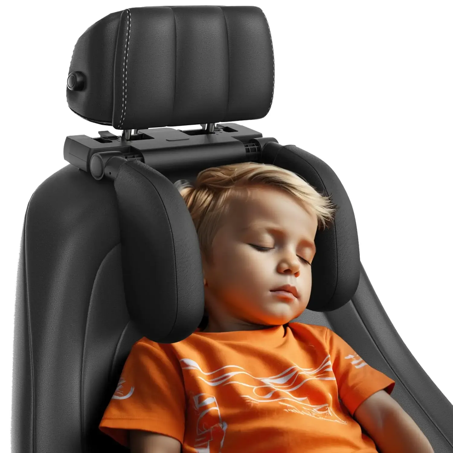 Oreiller d'appui-tête de voiture en mousse à mémoire de forme épaisse Road Pal, oreiller de soutien du cou réglable à 180°, coussin de couchage de voyage 1