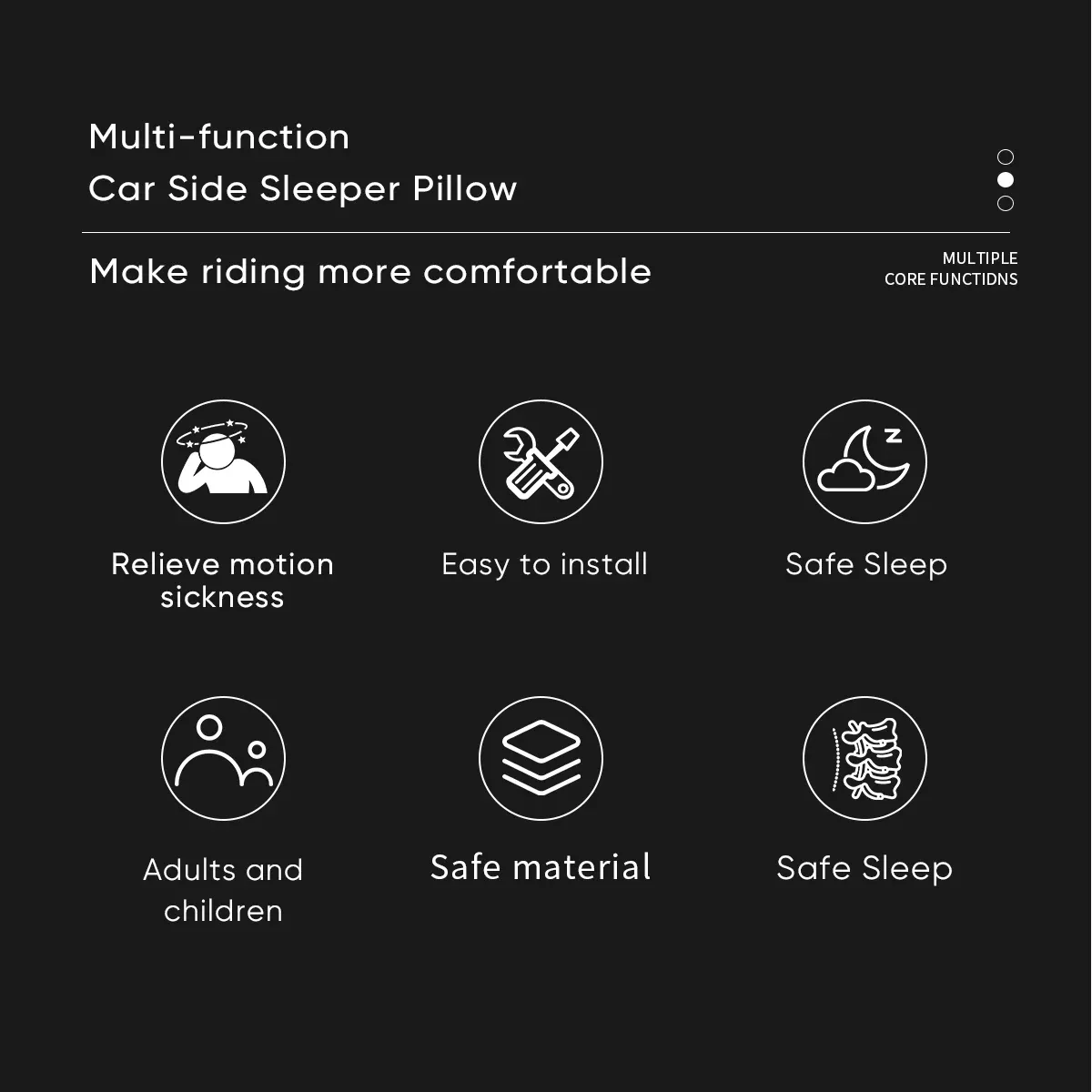 Installation de l'appui-tête sans outils
