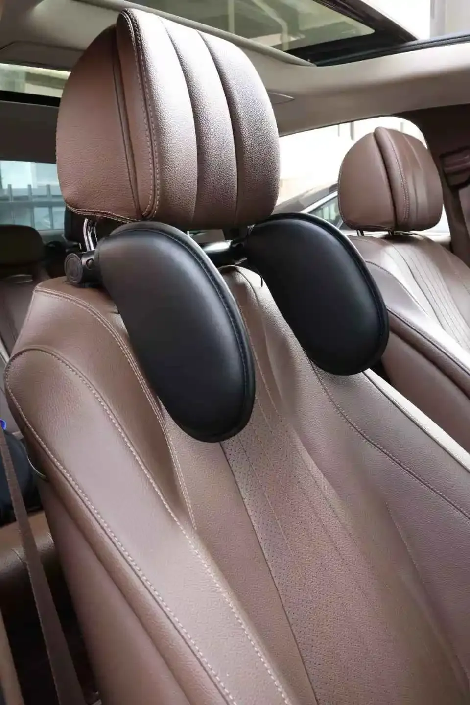 Oreiller d'appui-tête de voiture en mousse à mémoire de forme épaisse Road Pal, oreiller de soutien du cou réglable à 180°, coussin de couchage de voyage 10