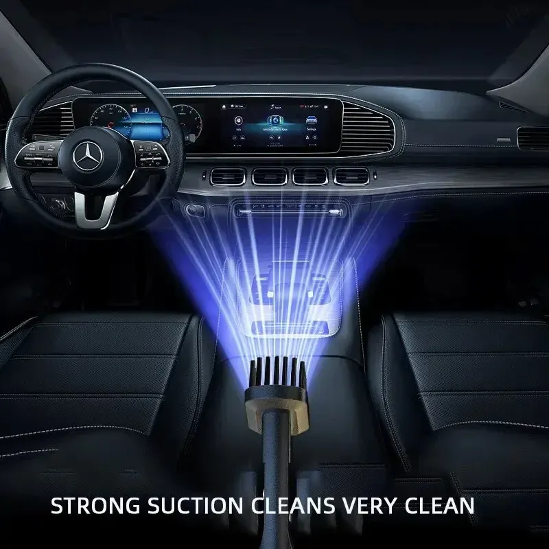 Aspirateur de voiture portable sans fil, rechargeable par USB, aspirateur à main puissant pour voiture, maison et bureau, nettoyage des poils d'animaux 3