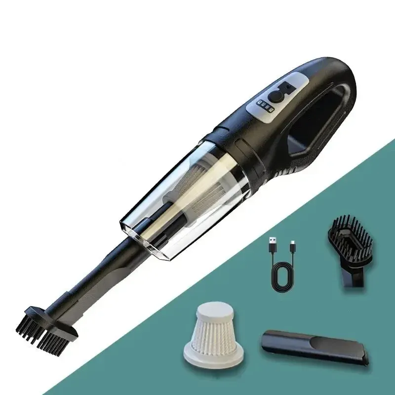 Aspirateur de voiture portable sans fil, rechargeable par USB, aspirateur à main puissant pour voiture, maison et bureau, nettoyage des poils d'animaux 7