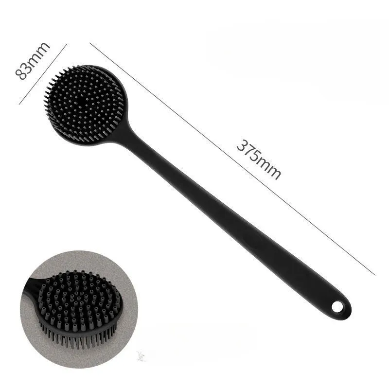 Brosse en silicone à longue poignée