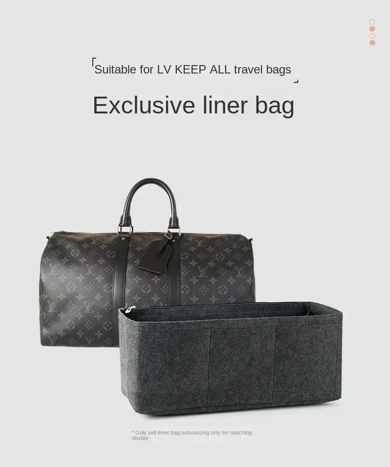 Organisateur d'insertion pour sac de voyage Keepall, vue d'ensemble
