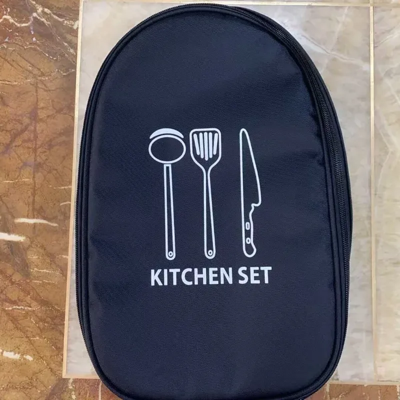 Sac de transport portable pour ustensiles de cuisine de camping et de barbecue 7