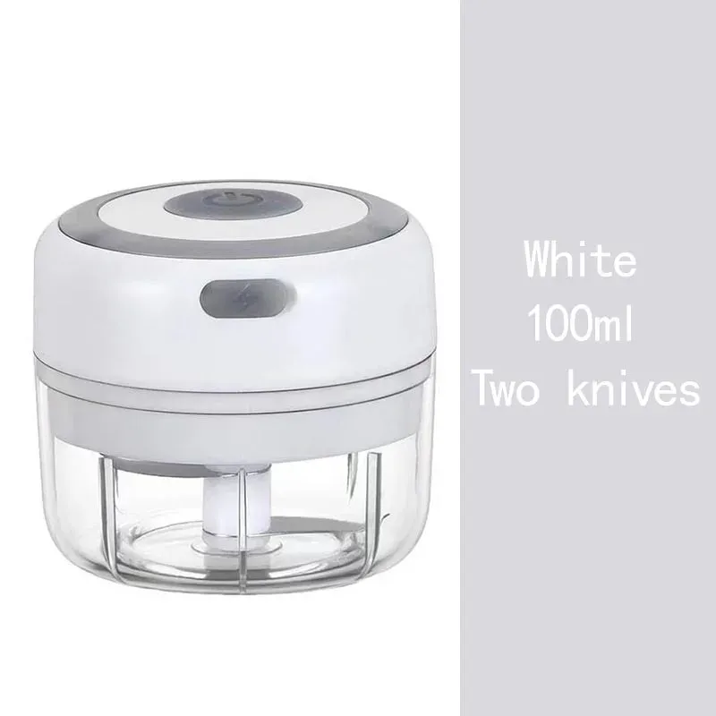Hachoir à ail électrique multifonctionnel 100/250 mL, broyeur de légumes portable, mélangeur à oignon, robot à purée pour la cuisine 12