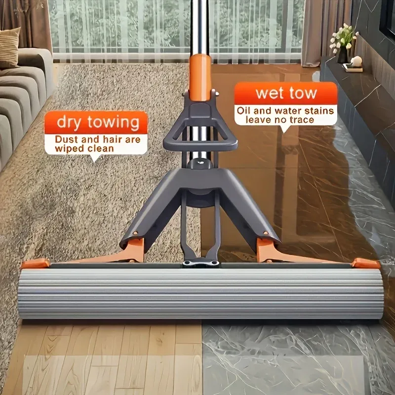 Vadrouille éponge super absorbante 28 cm / 34 cm, lavage mains libres pour cuisine, salle de bains et sols stratifiés 4