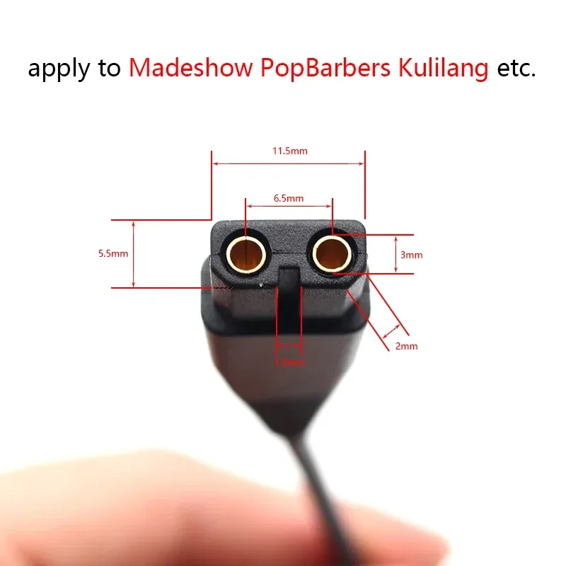 Tondeuse à cheveux professionnelle avec chargeur USB et câble d'alimentation, pour Madeshow, Popbarbers et Kulilang 3