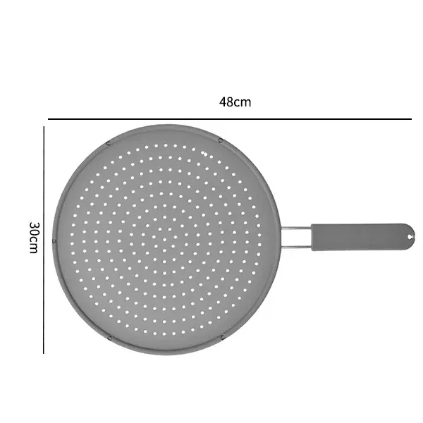 HTMCK Écran anti-projections en silicone résistant à la chaleur pour cuisine, avec poignée, couvercle de poêle et d'égouttage 7