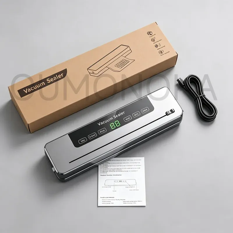 Machine d'emballage sous vide électrique pour aliments, à commande tactile, compatible sacs secs et humides, avec coupe-sac intégré, scelleuse sous vide pour cuisine 7