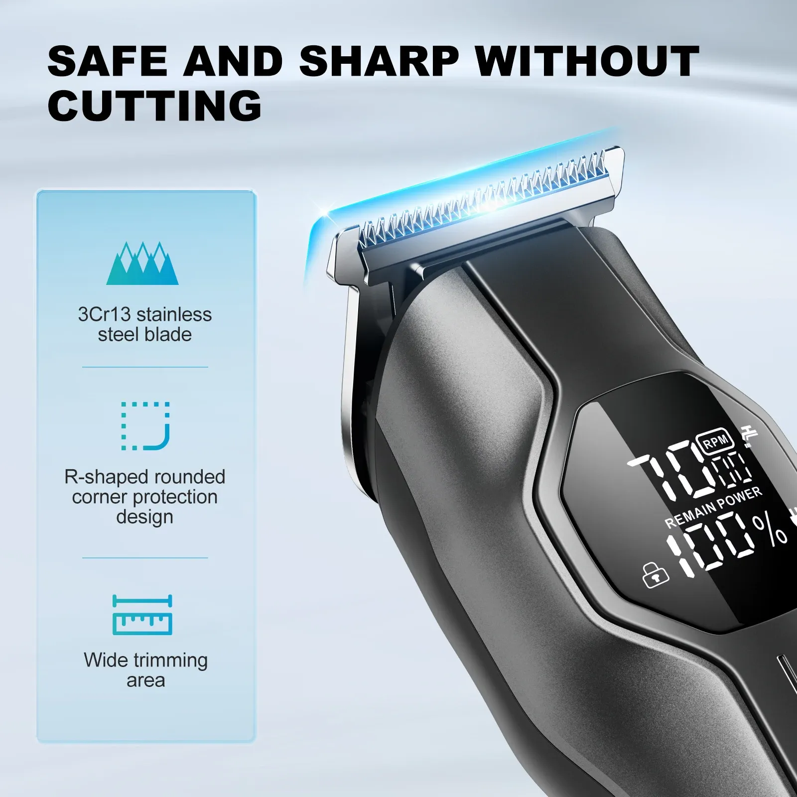 Tondeuse à cheveux électrique Kensen S30 pour hommes, tondeuse à barbe et nez sans fil rechargeable, kit de toilettage 4 en 1 3