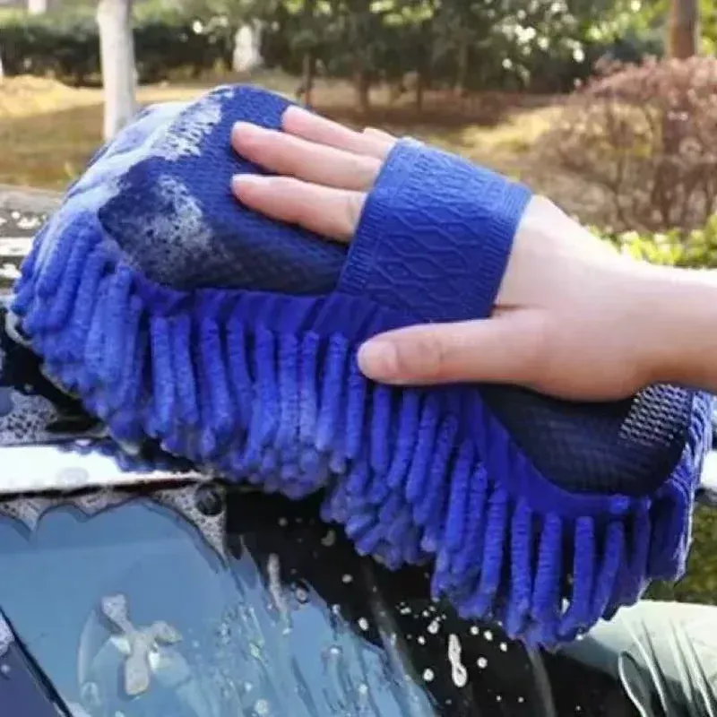 Kit de detailing auto en microfibre bleue