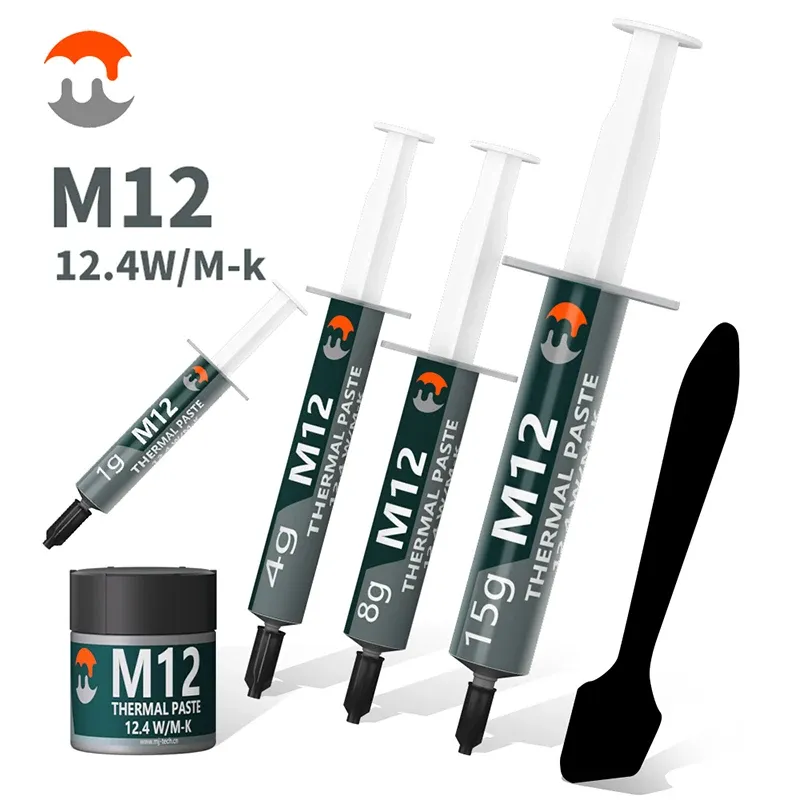 Pâte thermique MJ Performance, 12,4 W/mK, pâte conductrice pour refroidissement de CPU et GPU, compatible PC et PS5 (1/4/8/15/30 g) 2