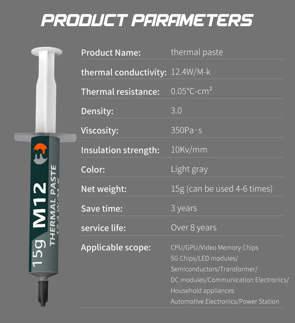 Conditionnement de la pâte thermique MJ Performance